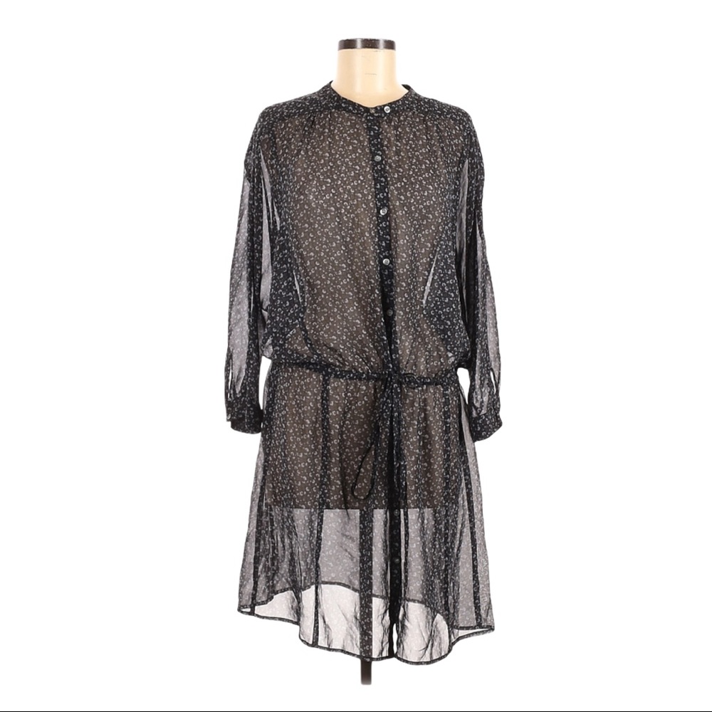 Broadway and Broome Black Sheer Floral Dress